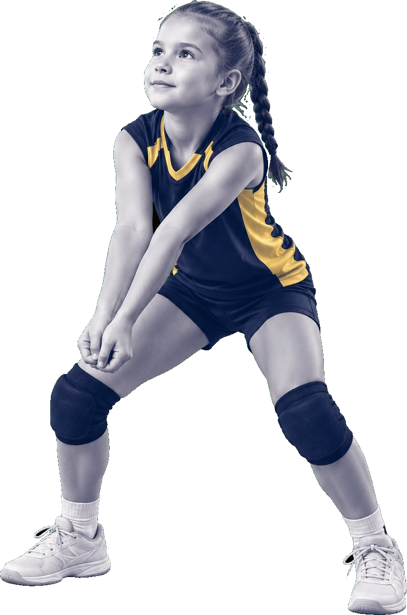 İDA Voleybol küçük yaş grubu voleybolcu kız çocuğu illüstrasyonu